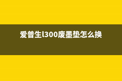 爱普生l300废墨垫清零(解决废墨垫问题的有效方法)(爱普生l300废墨垫怎么换)