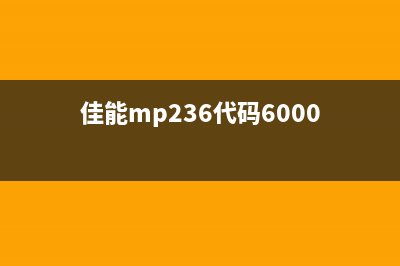 佳能mp236代码1700是什么意思?(佳能mp236代码6000)