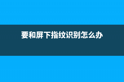 要和屏下指纹识别技术说再见：国产旗舰将全面跟进3D面部识别 (要和屏下指纹识别怎么办)