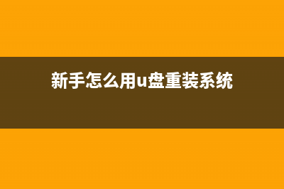 新手怎么用U盘重装系统？新手使用U盘重装系统的方法 (新手怎么用u盘重装系统)