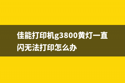 佳能打印机g3800清零软件正版（最新版本下载及使用教程）(佳能打印机g3800黄灯一直闪无法打印怎么办)