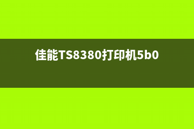 佳能TS8380打印机清零软件，让你的打印机再次焕发青春(佳能TS8380打印机5b00错误解决)