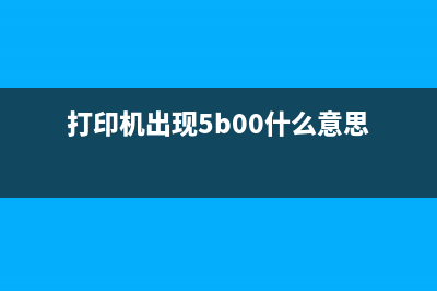 打印机出现5B00错误怎么办？教你简单解决方法(打印机出现5b00什么意思)