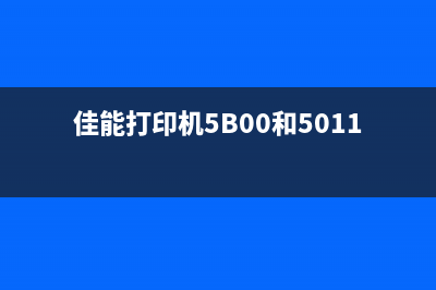 佳能打印机5B00错误代码的解决方法(佳能打印机5B00和5011)