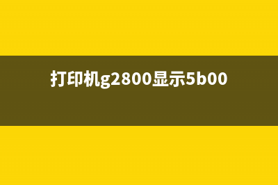 g1800打印机显示5b00错误怎么解决？(打印机g2800显示5b00)