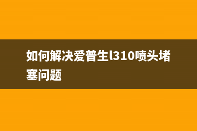 如何解决爱普生打印机代码5b02的问题（从根源上解决打印机故障）(如何解决爱普生l310喷头堵塞问题)