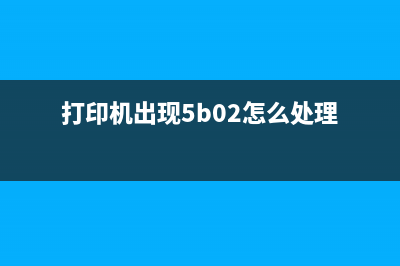 打印机出现5b02错误怎么办？教你快速解决打印机故障问题(打印机出现5b02怎么处理)