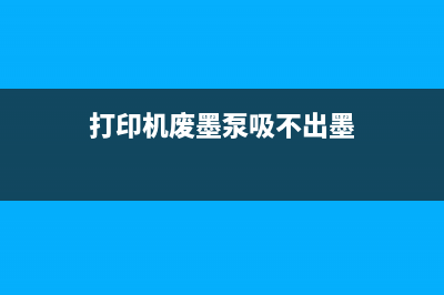 打印机废墨泵参数详解（如何正确选择和使用）(打印机废墨泵吸不出墨)