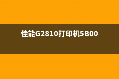 佳能G2810打印机5B00故障解决方案(佳能G2810打印机5B00错误)