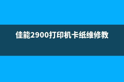 佳能2900打印机出现E0000000故障怎么办？（详细解决方案）(佳能2900打印机卡纸维修教程)