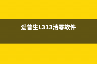 爱普生l313清零（详细教程及注意事项）(爱普生L313清零软件)