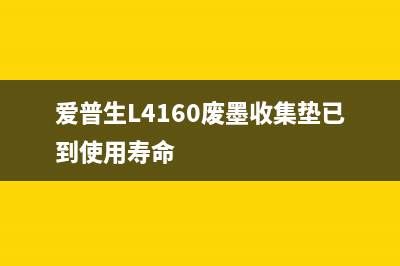 爱普生L4160废墨收集垫清零软件下载及使用教程(爱普生L4160废墨收集垫已到使用寿命)