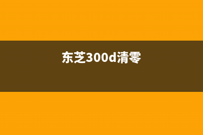 如何清零东芝300d打印机墨盒，让打印更经济实惠？(东芝300d清零)