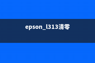 EpsonL313清零工具使用教程与推荐(epson l313清零)