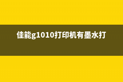 佳能G1010打印机清零操作，轻松解决打印故障，让你的工作更高效(佳能g1010打印机有墨水打不出字)