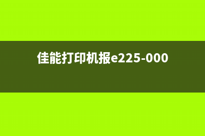 佳能215打印机报错解决方法大全（教你轻松应对各种问题）(佳能打印机报e225-0001)