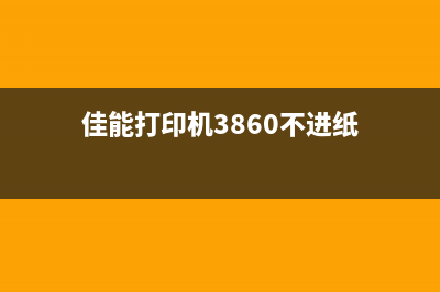 佳能打印机38605200解决方法（详细解答佳能打印机故障处理）(佳能打印机3860不进纸)