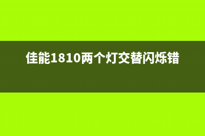 佳能g2810电源灯和三角灯交替闪（解决佳能g2810电源灯和三角灯交替闪的方法）(佳能g2810电源灯和三角灯交替闪p03)