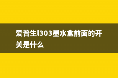 爱普生l303墨水破解软件，你真的需要吗？（专家给出的真实评价）(爱普生l303墨水盒前面的开关是什么)