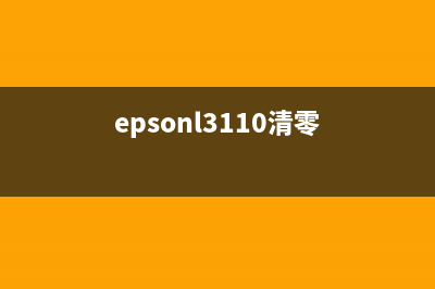 epsonl310清零计怎么使用？(epsonl3110清零)