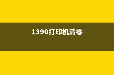 1390清零软件打开就没了（解决1390清零软件无法打开的问题）(1390打印机清零)