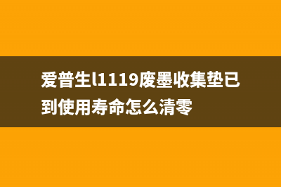 爱普生l1119废墨垫在哪里（解决爱普生l1119废墨垫存放问题）(爱普生l1119废墨收集垫已到使用寿命怎么清零)