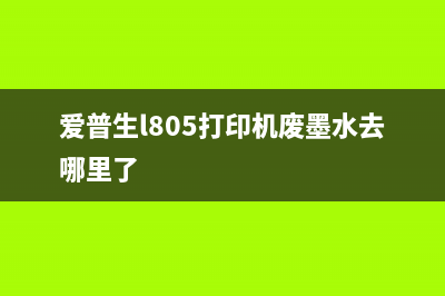 EpsonL801打印机废墨满了怎么清理？(爱普生l805打印机废墨水去哪里了)