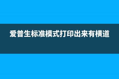 爱普生标准模式下打印的实际页数是多少？（揭秘真相）(爱普生标准模式打印出来有横道)