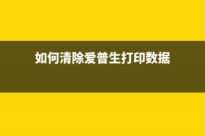 如何清除爱普生打印机L805的废墨？(如何清除爱普生打印数据)