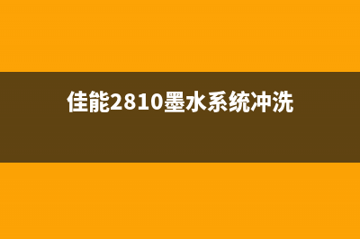 佳能2810墨水系统让你的打印更高效，助力你的工作生活(佳能2810墨水系统冲洗)