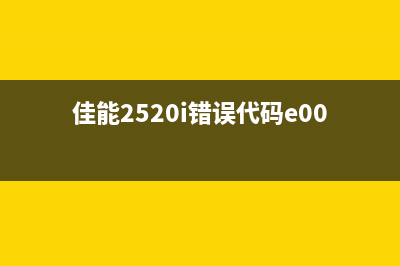 佳能2520i错误代码2869（解决佳能2520i错误代码2869的方法）(佳能2520i错误代码e000003)