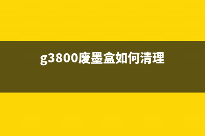 G3800墨盒清洗技巧大揭秘（让你的打印机更加持久）(g3800废墨盒如何清理)