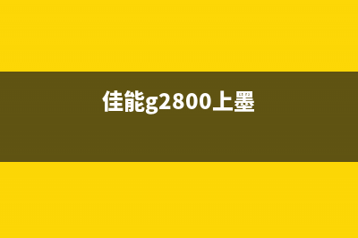 佳能G2800墨水收集器已满怎么处理？(佳能g2800上墨)