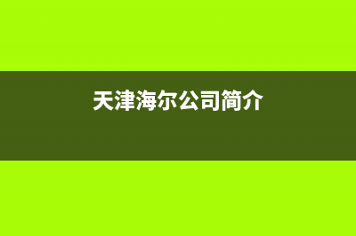 海尔公司简介(天津海尔公司简介)