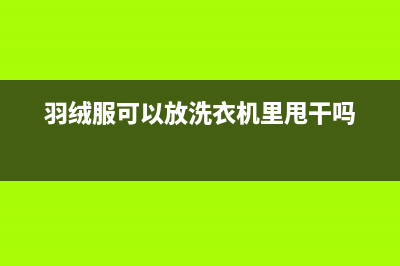羽绒服可以放洗衣机洗吗?(羽绒服可以放洗衣机里甩干吗)