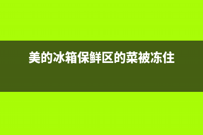美的冰箱保鲜区故障灯亮(美的冰箱保鲜区的菜被冻住)