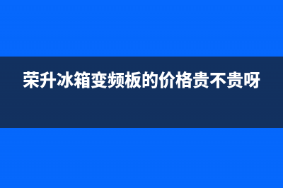 荣升冰箱变频板故障灯闪(荣升冰箱变频板的价格贵不贵呀)