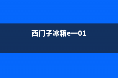西门子冰箱E04故障代码(西门子冰箱显示e01 e02 e03)(西门子冰箱e一01)