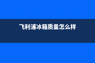飞利浦商用冰箱故障代码(飞利浦冰箱温度设定)(飞利浦冰箱质量怎么样)
