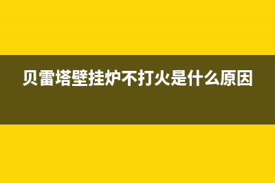 贝雷塔壁挂炉不报故障代码(贝雷塔壁挂炉不打火也不出故障代码)(贝雷塔壁挂炉不打火是什么原因)