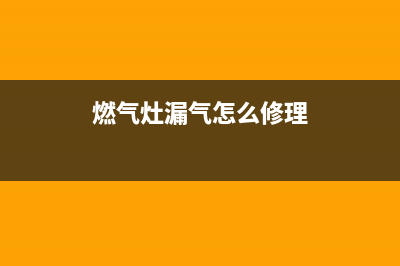 通用燃气灶漏气维修,燃气灶漏气维修视频(燃气灶漏气怎么修理)