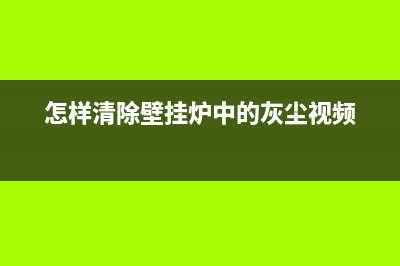 怎样清除壁挂炉排气阀故障(怎样清除壁挂炉排气阀故障视频)(怎样清除壁挂炉中的灰尘视频)