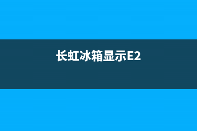 长虹冰箱显示el故障代码(长虹冰箱冷冻温度一直闪烁)(长虹冰箱显示E2)