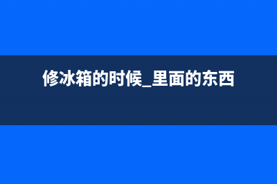 维修冰箱里面的机器叫啥(修冰箱的时候 里面的东西)