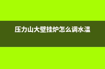 压力山大壁挂炉E5什么故障(压力山大壁挂炉怎么调水温)