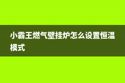 小霸王燃气壁挂炉E1故障(小霸王燃气壁挂炉怎么设置恒温模式)