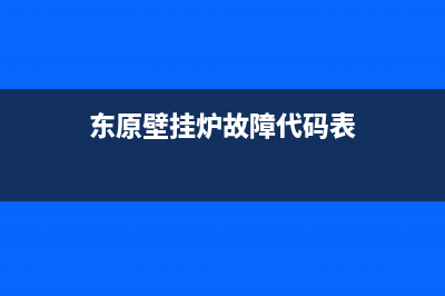 东原壁挂炉故障e6代码(东原壁挂炉故障代码表)