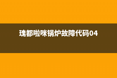 瑰都啦咪锅炉故障er02(瑰都啦咪锅炉故障代码04)