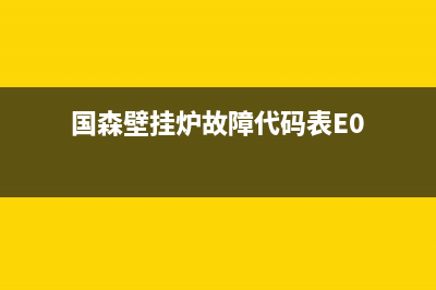 国森壁挂炉故障码e3(国森壁挂炉故障代码表E0)