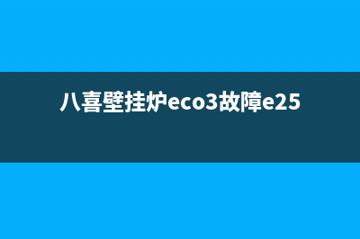 八喜壁挂炉E32故障(八喜壁挂炉eco3故障e25)